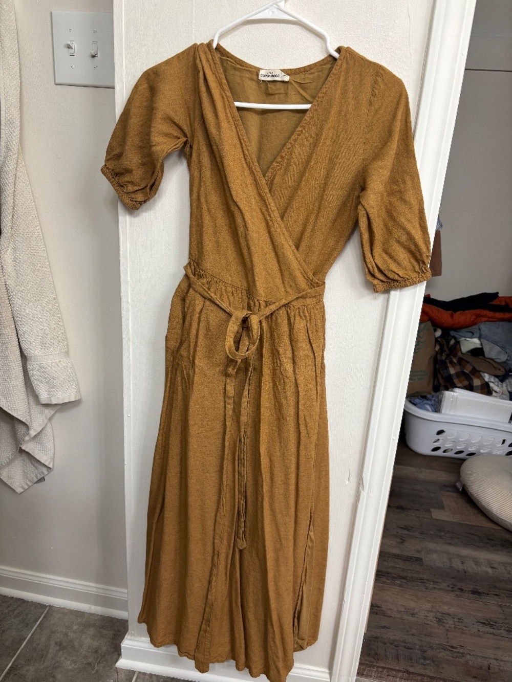 Little Cotton Wood Wrap Dress Small (Neuflora like )